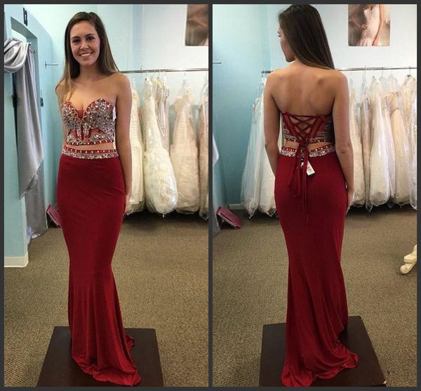 mermaid prom dresses 2 piece long 2019 new vestido de festa crystal sparkly graduation party dress sweetheart formal mermaid evening gowns, Black
mermaid prom dresses 2 piece long 2019 new vestido de festa crystal sparkly graduation party dress sweetheart formal mermaid evening gowns, Black