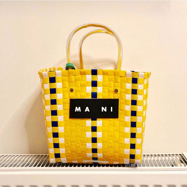 Ins Hot Summer Beach Basket Patchwork Striped Hand Knitted Color Casual Women Handbag Totes Trend Fashion PVC Bag Y18102503
Ins Hot Summer Beach Basket Patchwork Striped Hand Knitted Color Casual Women Handbag Totes Trend Fashion PVC Bag Y18102503