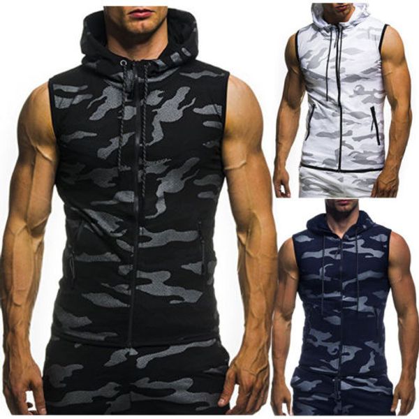 2018 New Plus Size M-3XL Camo Hoodies Mens Sleeveless Zipper Polar Fleece Hooded Summer Clothes Men Fashion Casual Sweatshirts
2018 New Plus Size M-3XL Camo Hoodies Mens Sleeveless Zipper Polar Fleece Hooded Summer Clothes Men Fashion Casual Sweatshirts