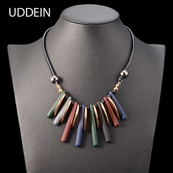 uddein double layer black leather chain geometric acrylic gem choker necklace pendants vintage statement necklace for women, Golden;silver
uddein double layer black leather chain geometric acrylic gem choker necklace pendants vintage statement necklace for women, Golden;silver