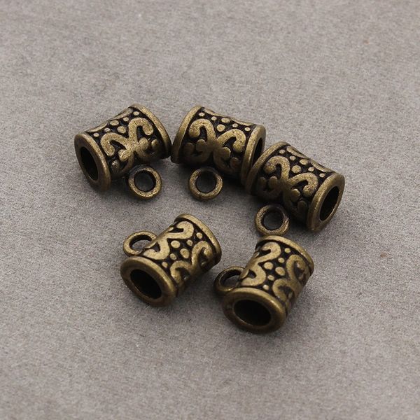 30pcs/lot antique bronze metal necklace pendant carrier connector bracelet spacer tube beads large hole diy jewelry making f2957, Silver
30pcs/lot antique bronze metal necklace pendant carrier connector bracelet spacer tube beads large hole diy jewelry making f2957, Silver