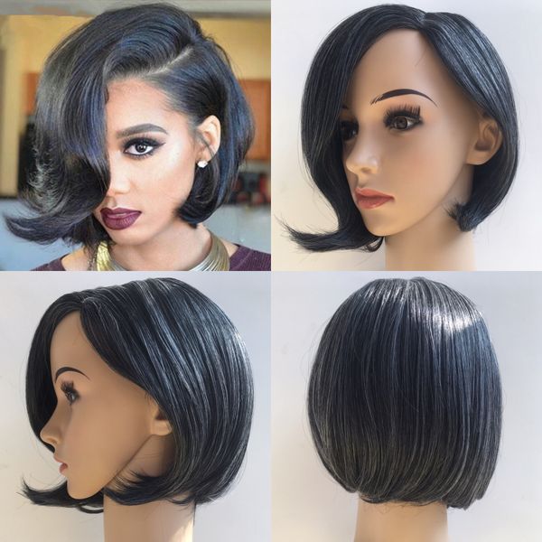 classic fashion cool bob hair synthetic wigs short straight black mix grey wigs with bangs full natural wigs for women sale in stock
classic fashion cool bob hair synthetic wigs short straight black mix grey wigs with bangs full natural wigs for women sale in stock