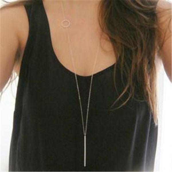 whole salefashion gold color simple charm collier choker necklace vintage jewelry long circle bar pendant necklaces for women, Silver
whole salefashion gold color simple charm collier choker necklace vintage jewelry long circle bar pendant necklaces for women, Silver
