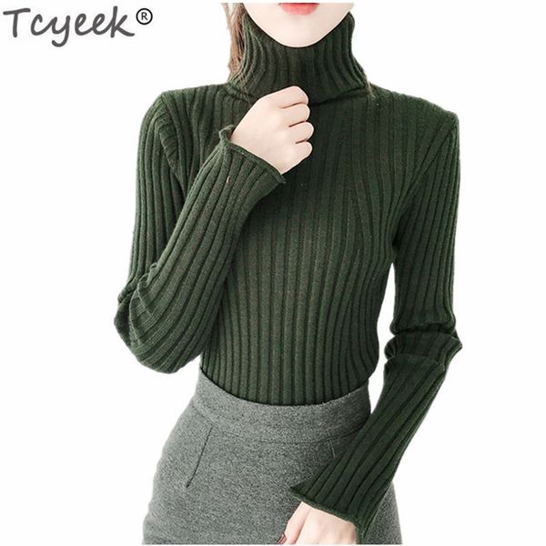 tcyeek women's long sleeve turtleneck sweaters 2018 new fashion autumn winter warm bottom pullovers ladies thick pullover lwl583, White;black
tcyeek women's long sleeve turtleneck sweaters 2018 new fashion autumn winter warm bottom pullovers ladies thick pullover lwl583, White;black