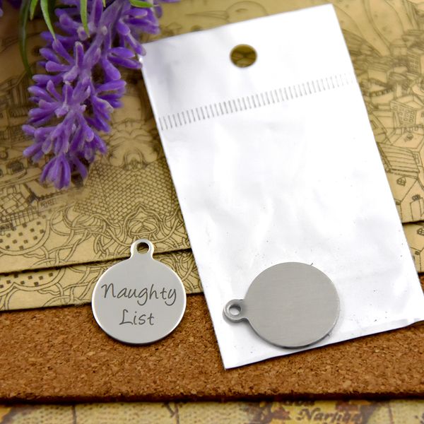 40pcs--"naughty list"stainless steel charms more style for choosing diy charms pendants for necklace, Bronze;silver
40pcs--"naughty list"stainless steel charms more style for choosing diy charms pendants for necklace, Bronze;silver