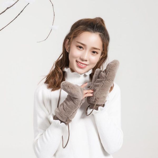 fashion lovely flip gloves good quality no pilling falling hair winter warm fingerless with hanging rope 4 colors, Blue;gray
fashion lovely flip gloves good quality no pilling falling hair winter warm fingerless with hanging rope 4 colors, Blue;gray