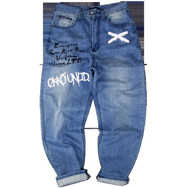 new super large european and american hip hop men loose young students street style cowboy trousers skate jeans size 30-42 44 46, Blue
new super large european and american hip hop men loose young students street style cowboy trousers skate jeans size 30-42 44 46, Blue