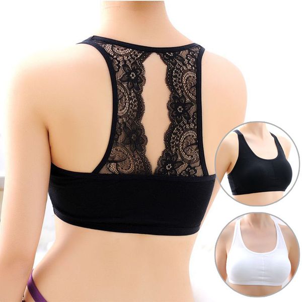 lace back bralette crop bra women tank ladies solid color bustier seamless bra cropped, White
lace back bralette crop bra women tank ladies solid color bustier seamless bra cropped, White