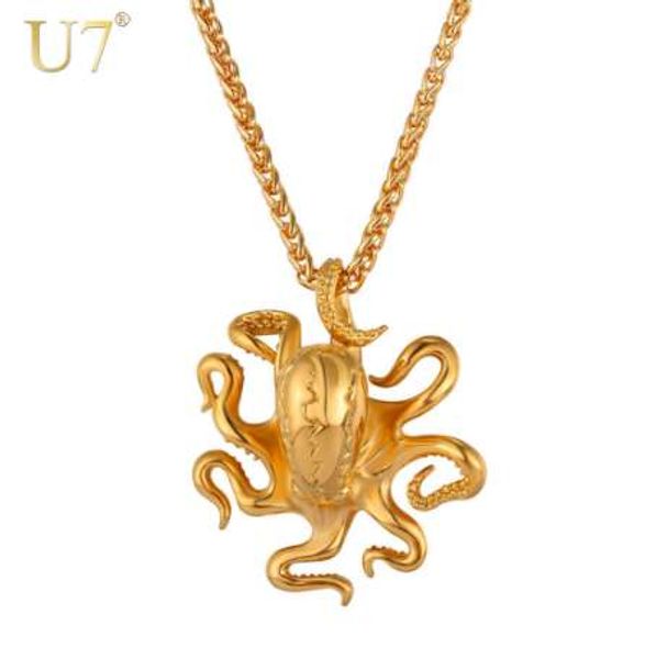 u7 ocs charms necklace sea animals pendant & chain for men/women stainless steel gold color streetwear jewelry hip hop p1105, Silver
u7 ocs charms necklace sea animals pendant & chain for men/women stainless steel gold color streetwear jewelry hip hop p1105, Silver