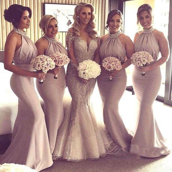 Halter Crystal 2019 Bridesmaid Dresses Mermaid Long Party Dresses Beads Weding Guest Dresses Evening Formal Wear Custom
Halter Crystal 2019 Bridesmaid Dresses Mermaid Long Party Dresses Beads Weding Guest Dresses Evening Formal Wear Custom