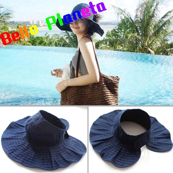 summer female visor hat women casual folding roll empty hat sunshade flat cap wild sun uv protection chapeau femme, Blue;gray
summer female visor hat women casual folding roll empty hat sunshade flat cap wild sun uv protection chapeau femme, Blue;gray