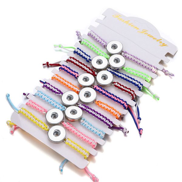 fashion colorful beauty manual rope snap bracelets 18cm adjustable fit 18mm snap buttons wholesale se0191, Golden;silver
fashion colorful beauty manual rope snap bracelets 18cm adjustable fit 18mm snap buttons wholesale se0191, Golden;silver