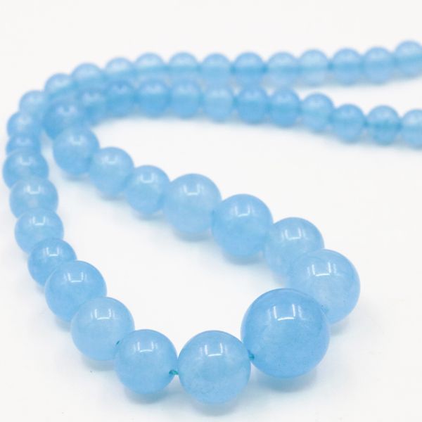 fashion natural aquamarines stone necklace 6-14mm round jades statement women tower chain torques gift jewelry 18inch a432, Silver
fashion natural aquamarines stone necklace 6-14mm round jades statement women tower chain torques gift jewelry 18inch a432, Silver