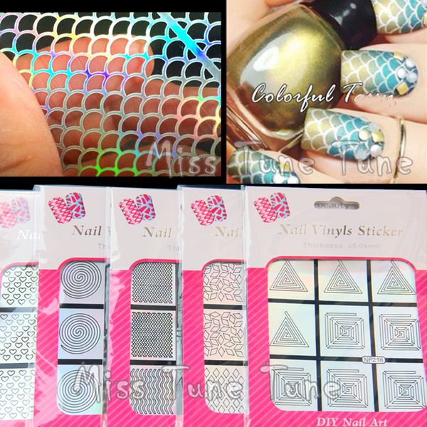 multiple-use nail art hollow laser silver stencils stickers vinyls image transfer easy stamping 12 styles mermaid leopard, Black
multiple-use nail art hollow laser silver stencils stickers vinyls image transfer easy stamping 12 styles mermaid leopard, Black