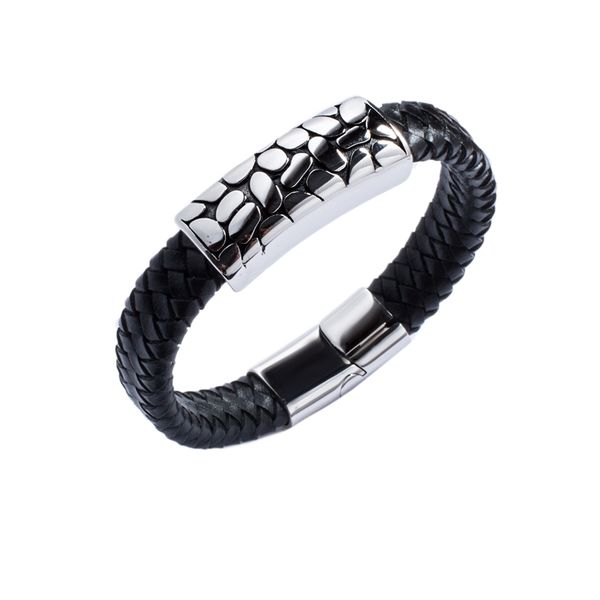 popular men bracelet leather stainless steel crocodile skin texture fashion jewelry for men hand knit bracelets pw802h, Golden;silver
popular men bracelet leather stainless steel crocodile skin texture fashion jewelry for men hand knit bracelets pw802h, Golden;silver