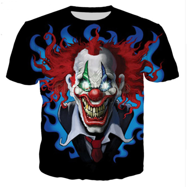 wholesale-fashion mens/womens summer style clown the joker mask funny 3d print casual t-shirt dxr00243, White;black
wholesale-fashion mens/womens summer style clown the joker mask funny 3d print casual t-shirt dxr00243, White;black