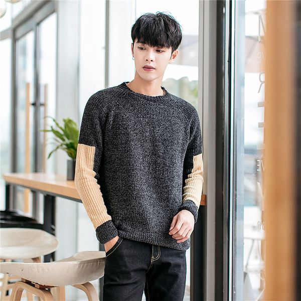 patchwork mens sweater round neck autumn winter mens sweater trendy knitted long sleeve pullover keep warm male sweaters, White;black
patchwork mens sweater round neck autumn winter mens sweater trendy knitted long sleeve pullover keep warm male sweaters, White;black