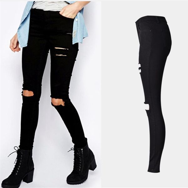 2016 new fashion black hole jeans woman ripped jeans for women mujer femme denim jean pants scratched pantalones feminino, Blue
2016 new fashion black hole jeans woman ripped jeans for women mujer femme denim jean pants scratched pantalones feminino, Blue