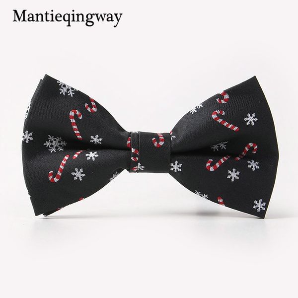 

mantieqingway brand bow ties for men christmas tree bowties for mens wedding cravat fashion casual bowknot bowties men gifts, Black;blue