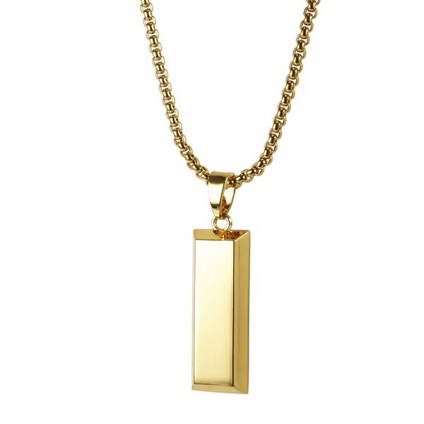 2018 new fashion men geometric bullion pendant necklace hip hop jewelry 18k gold plated long 75cm chains punk rock micro mens gift, Silver
2018 new fashion men geometric bullion pendant necklace hip hop jewelry 18k gold plated long 75cm chains punk rock micro mens gift, Silver