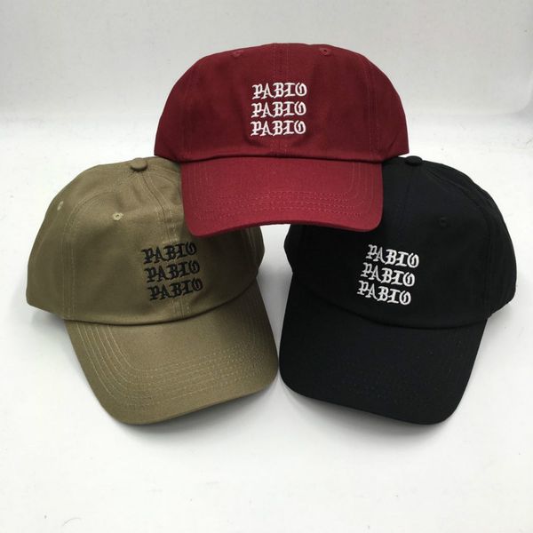 Kanye West Pablo Letter Embroidered Casual Male Female Designer Hats Unisex Hip Hop Hats Men Women Ball Caps
Kanye West Pablo Letter Embroidered Casual Male Female Designer Hats Unisex Hip Hop Hats Men Women Ball Caps