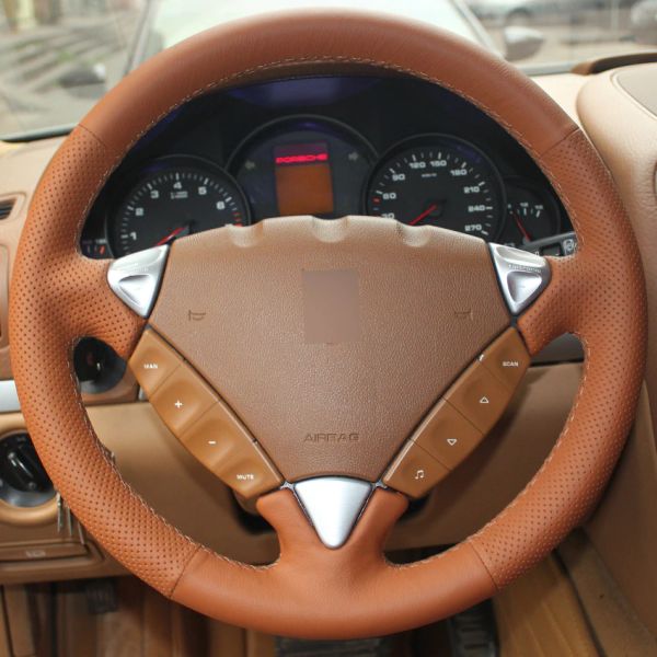orange genuine leather hand-stitched car steering wheel cover for porsche cayenne 2007-2010
orange genuine leather hand-stitched car steering wheel cover for porsche cayenne 2007-2010