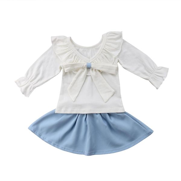 2pcs newborn kids girls sunsuit set clothing toddler baby girl white bowknot t-shirt blue princess dress skirts clothes set
2pcs newborn kids girls sunsuit set clothing toddler baby girl white bowknot t-shirt blue princess dress skirts clothes set