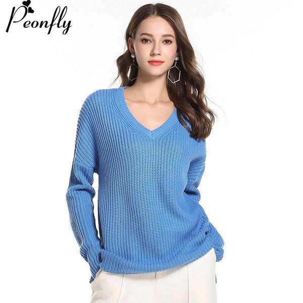 peonfly fashion solid v-neck pullover woman 2018 elegant loose long sleeve knitted female korean casual black sweater, White;black
peonfly fashion solid v-neck pullover woman 2018 elegant loose long sleeve knitted female korean casual black sweater, White;black
