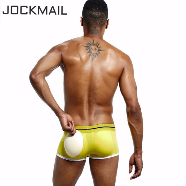 jockmail brand mens underwear boxers trunks with push up pad bulge enhancing gay underwear front and buttocks push up cup, Black;white
jockmail brand mens underwear boxers trunks with push up pad bulge enhancing gay underwear front and buttocks push up cup, Black;white
