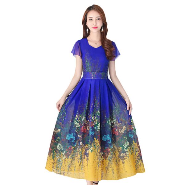 plus size 5xl women summer chiffon dress 2018 beach summer dress women short sleeve tunic print boho female vestidos z609, White;black
plus size 5xl women summer chiffon dress 2018 beach summer dress women short sleeve tunic print boho female vestidos z609, White;black