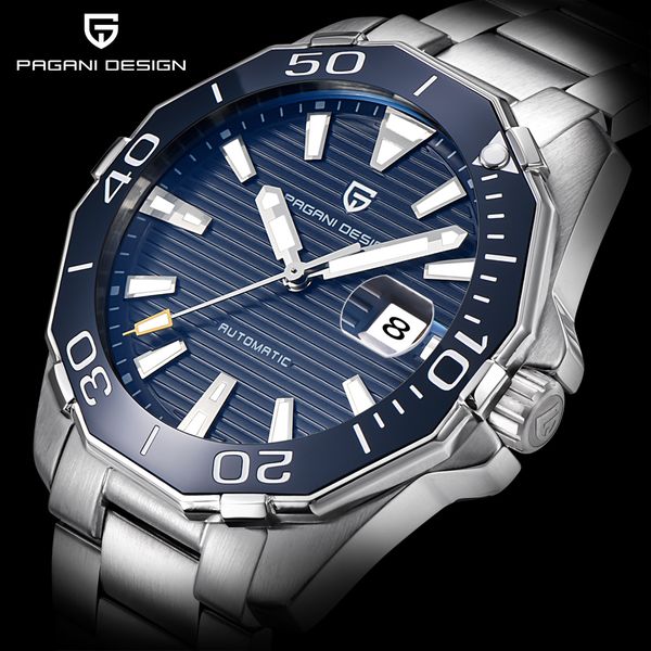 pagani design men's classic diving series mechanical watches waterproof steel stainless watch men relogio masculino, Slivery;brown
pagani design men's classic diving series mechanical watches waterproof steel stainless watch men relogio masculino, Slivery;brown