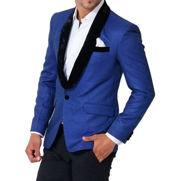 two piece toyal blue trim fit men suits for wedding wear 2018 black shawl lapel custom made groom tuxedos jacket black pants, Black;gray
two piece toyal blue trim fit men suits for wedding wear 2018 black shawl lapel custom made groom tuxedos jacket black pants, Black;gray