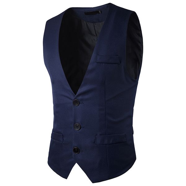 men's suit vest ood quality solid color business wedding dress vest for mens fashion slim fit waistcoat men navy, Black;white
men's suit vest ood quality solid color business wedding dress vest for mens fashion slim fit waistcoat men navy, Black;white