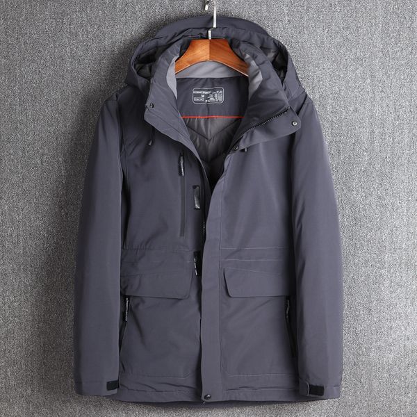 2018 winter men's down jackets duck down winter warm waterproof long coat hooded removable outerwear jacket, Black
2018 winter men's down jackets duck down winter warm waterproof long coat hooded removable outerwear jacket, Black