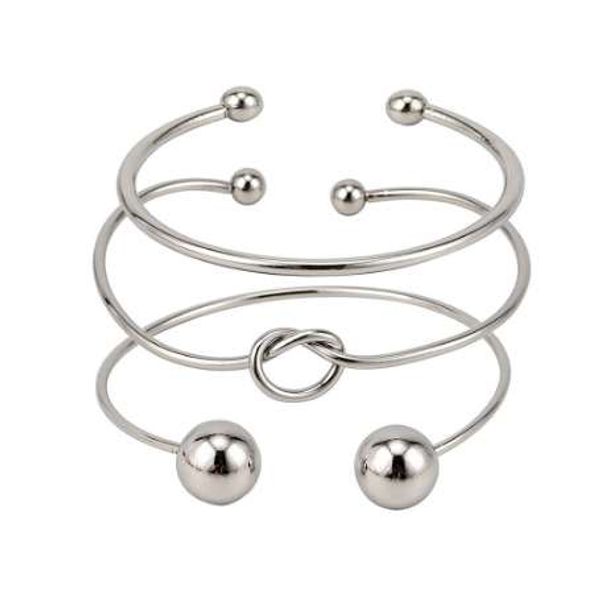 3 pcs/set bohemia vintage bangle silver knot ball open silver bracelet for women party wedding accessories, Golden;silver
3 pcs/set bohemia vintage bangle silver knot ball open silver bracelet for women party wedding accessories, Golden;silver
