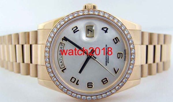 luxury watch stainless steel bracelet gold mother of pearl diamond bezel 118348 - watch chest 39mm automatic fashion men's wristwatch, Slivery;brown
luxury watch stainless steel bracelet gold mother of pearl diamond bezel 118348 - watch chest 39mm automatic fashion men's wristwatch, Slivery;brown