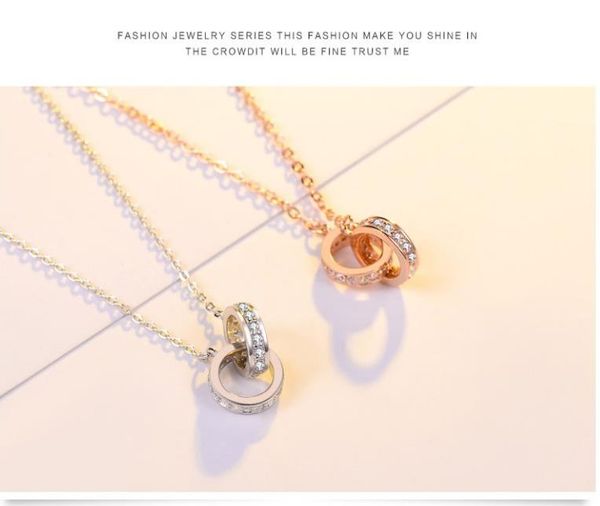 925 pure silver fashion korean version of simple personality temperament collarbone chain, double ring infinite love necklace
925 pure silver fashion korean version of simple personality temperament collarbone chain, double ring infinite love necklace