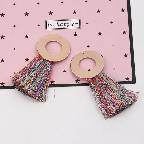 8seasons polyester tassel pendants circle ring gold color red multicolor fringe diy charms about 7.5cm x5cm - 6.5cm x4cm, 5 pcs, Black
8seasons polyester tassel pendants circle ring gold color red multicolor fringe diy charms about 7.5cm x5cm - 6.5cm x4cm, 5 pcs, Black