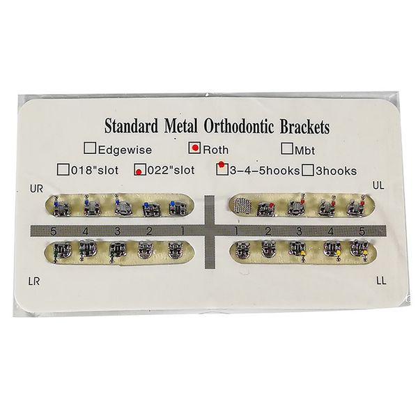 Зубоврачебный стандартный кронштейн 022 Roth ортодонтический" качество металла AAA шлица 3-4-5hooks
Зубоврачебный стандартный кронштейн 022 Roth ортодонтический" качество металла AAA шлица 3-4-5hooks