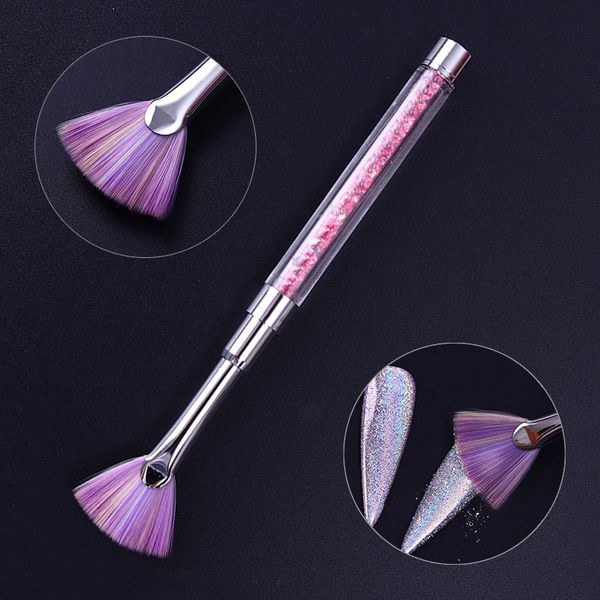 1 pc gradient fan nail brush pen pink dust remover rhinestone handle manicure brush nail art tool, Yellow
1 pc gradient fan nail brush pen pink dust remover rhinestone handle manicure brush nail art tool, Yellow