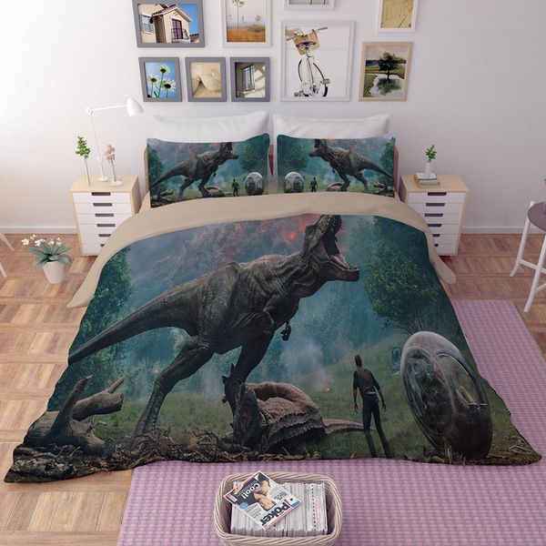 sell new 3d fashion bedding set dinosaur print duvet cover set lifelike bedclothes with pillowcase kids/home textiles
sell new 3d fashion bedding set dinosaur print duvet cover set lifelike bedclothes with pillowcase kids/home textiles