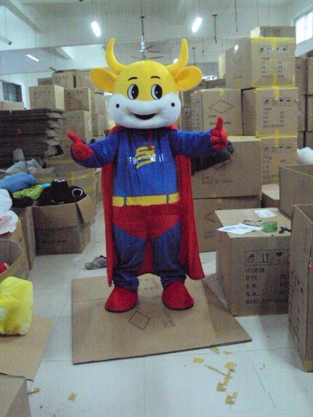 2018 new super cow mascot costume character costume mascot as fashion ing, Red;yellow
2018 new super cow mascot costume character costume mascot as fashion ing, Red;yellow