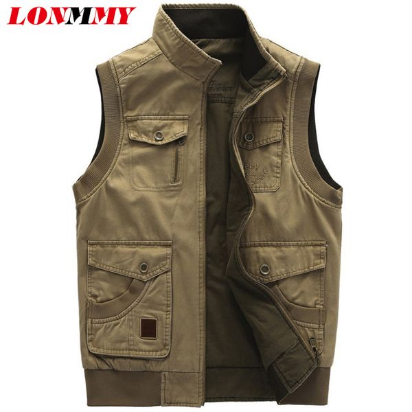 lonmmy 5xl vests male with many pockets cotton sleeveless jacket vests for men double-sided wear vest men army green, Black;white
lonmmy 5xl vests male with many pockets cotton sleeveless jacket vests for men double-sided wear vest men army green, Black;white
