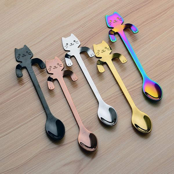 cat hangs at cup stainless steel cat kitty coffee spoons teaspoons dessert drink mixing milkshake tableware kitchen supplies
cat hangs at cup stainless steel cat kitty coffee spoons teaspoons dessert drink mixing milkshake tableware kitchen supplies