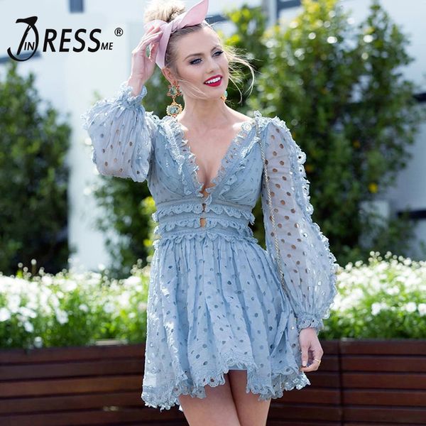 indressme 2018 new light blue deep v hollow out long sleeve lace summer dress clearance sale, White;black
indressme 2018 new light blue deep v hollow out long sleeve lace summer dress clearance sale, White;black