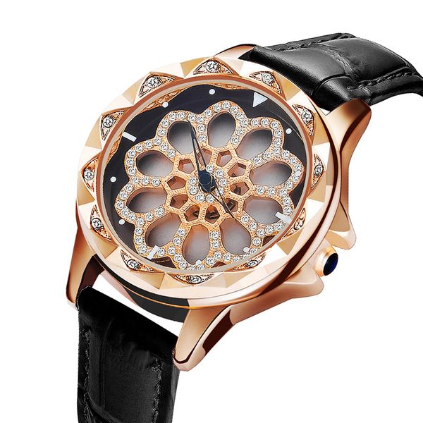 women revolving watch feminine fashion rhinestone dress watches waterproof clock leather strap rotate flowers the gift lover, Slivery;brown
women revolving watch feminine fashion rhinestone dress watches waterproof clock leather strap rotate flowers the gift lover, Slivery;brown