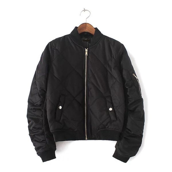 Thick Quilting Bomber Jacket Women Spring Coat Zipper Short Basic Long Sleeve Winter Jacket Slim Cotton-padded Pink Outerwears
Thick Quilting Bomber Jacket Women Spring Coat Zipper Short Basic Long Sleeve Winter Jacket Slim Cotton-padded Pink Outerwears