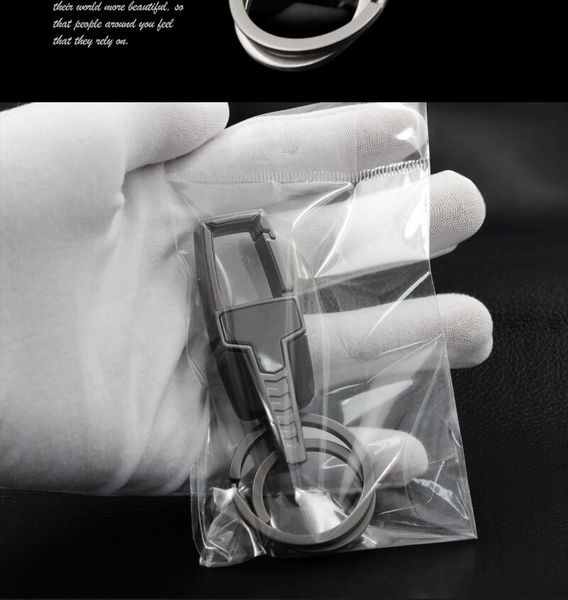 2018 new fashion key chain metal leather men's car buckle personal keychain key ring, Silver
2018 new fashion key chain metal leather men's car buckle personal keychain key ring, Silver