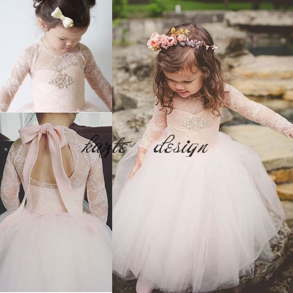 blush lace tutu little pricess flower girls dresses with long sleeve 2018 toddler infant birthday communion pageant wedding party dress, White;blue
blush lace tutu little pricess flower girls dresses with long sleeve 2018 toddler infant birthday communion pageant wedding party dress, White;blue