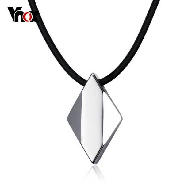 vnox punk men's choker necklace pure tungsten carbide rhombus necklaces & pendants black chain 46c, Silver
vnox punk men's choker necklace pure tungsten carbide rhombus necklaces & pendants black chain 46c, Silver